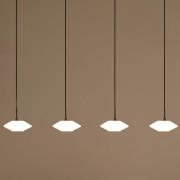 Lucide Trevor 4L - hanglamp - 125 x 20 x 150 cm - zwart en opaal