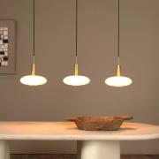 Lucide Singala 3L - hanglamp - 126 x 30 x 169 cm - opaal en goud