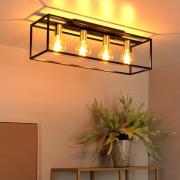 Lucide Ruben - plafondlamp - 90 x 20 x 22,5 cm - zwart