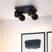 Lucide Favori - opbouwspot - 24 x 24 x 11,8 cm - zwart