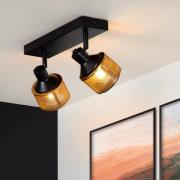 Lucide Rafa - opbouwspot - 30 x 14 x 15 cm - zwart en brons