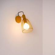 Lucide Macarons - wandlamp - Ø 15 x 19,5 x 29 cm - okergeel